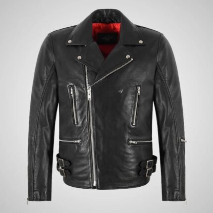 BLAZE BLACK Biker Leather Jacket For Men Soft Leather Jacket